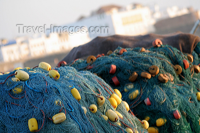moroc449: Asilah / Arzila, Morocco - fishing nets - waterfront - photo by Sandia - (c) Travel-Images.com - Stock Photography agency - Image Bank