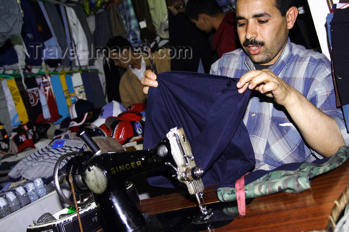 moroc464: Agadir, Morocco: market - clothes maker - tailor - photo by Sandia - (c) Travel-Images.com - Stock Photography agency - Image Bank