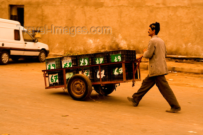 moroc482: Inezgane - Morocco: market scene - goods transportation - photo by Sandia - (c) Travel-Images.com - Stock Photography agency - Image Bank