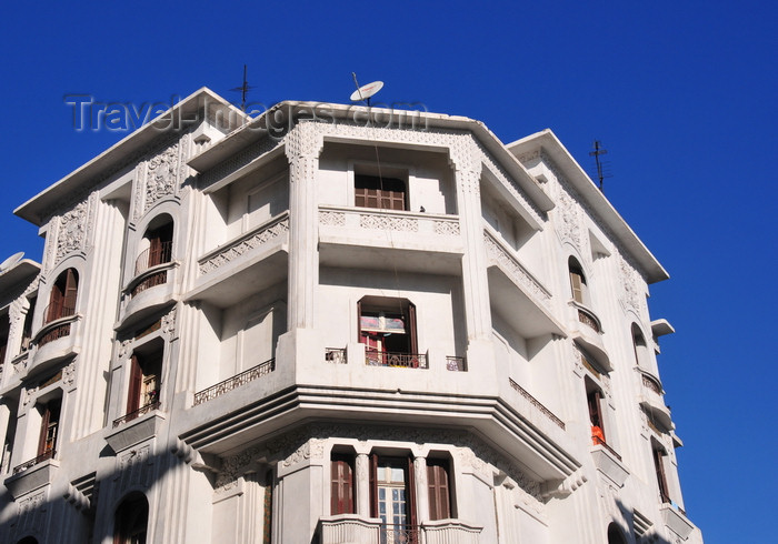 moroc523: Casablanca, Morocco: colonial façade - art deco architecture - Blvd Mohammed V - photo by M.Torres - (c) Travel-Images.com - Stock Photography agency - Image Bank