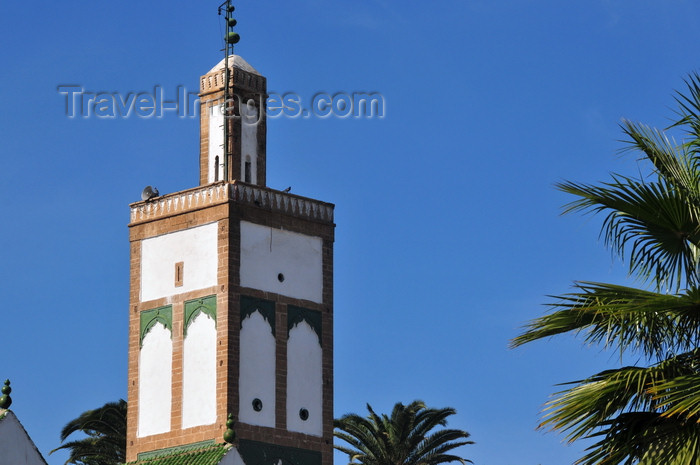 moroc533: Casablanca, Morocco: minaret of Dar Maghzen mosque - Blvd Sidi Mohammed ben Abdallah - photo by M.Torres - (c) Travel-Images.com - Stock Photography agency - Image Bank
