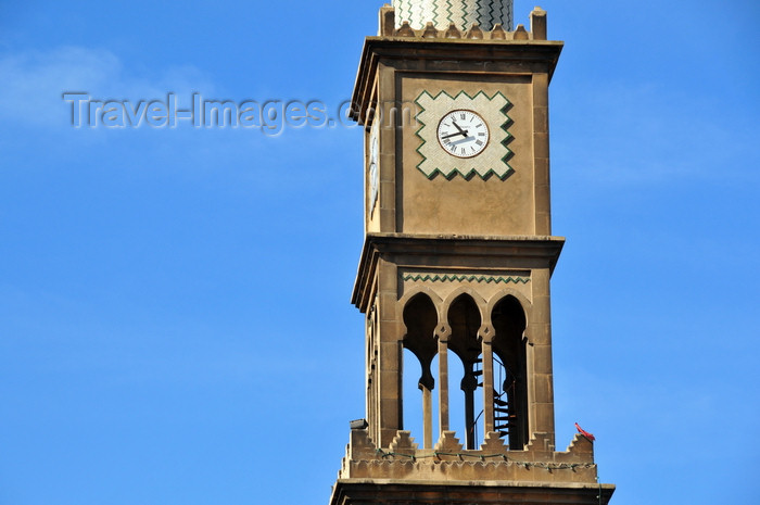 moroc538: Casablanca, Morocco: Medina clock - Place des Nation Unies - Horloge de la Medina - photo by M.Torres - (c) Travel-Images.com - Stock Photography agency - Image Bank