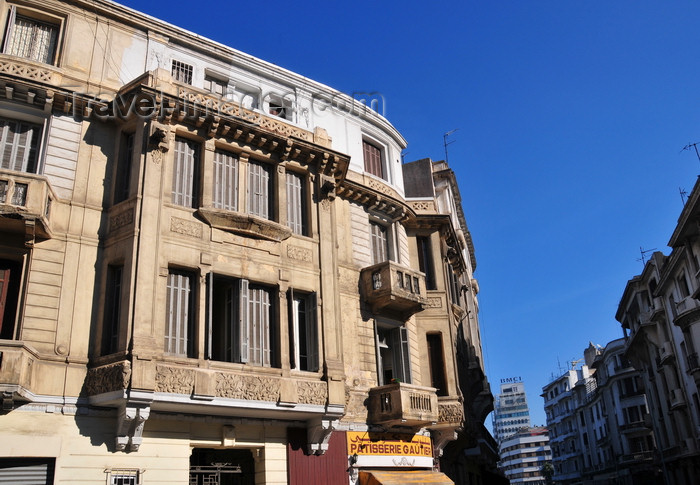 moroc549: Casablanca, Morocco: art deco building - Rue Abderrahman Sehraoui - photo by M.Torres - (c) Travel-Images.com - Stock Photography agency - Image Bank