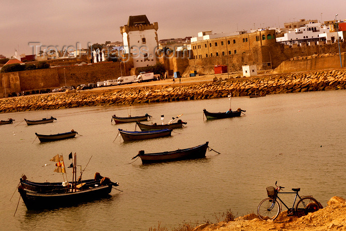 moroc7: Asilah / Arzila, Morocco - 15th century Portuguese defensive walls - 'spider leg' bastion and the Torre de Menagem (Al Kamra tower) - photo by Sandia - (c) Travel-Images.com - Stock Photography agency - Image Bank