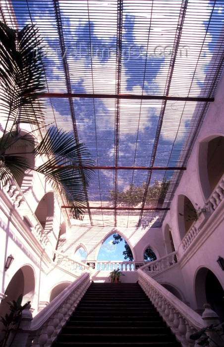 mozambique113: Mozambique / Moçambique - Inhambane: in the city hall - stairway and skylight / na Camara Municipal - photo by F.Rigaud - (c) Travel-Images.com - Stock Photography agency - Image Bank