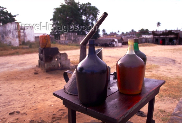 mozambique166: Ilha de Moçambique / Mozambique island: 'gas station' - bottles of gasoline / bomba de gasolina - photo by F.Rigaud - (c) Travel-Images.com - Stock Photography agency - Image Bank