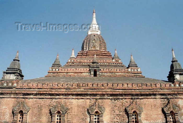 myanmar183: Myanmar / Burma - Bagan / Pagan: temple with stupa (photo by J.Kaman) - (c) Travel-Images.com - Stock Photography agency - Image Bank