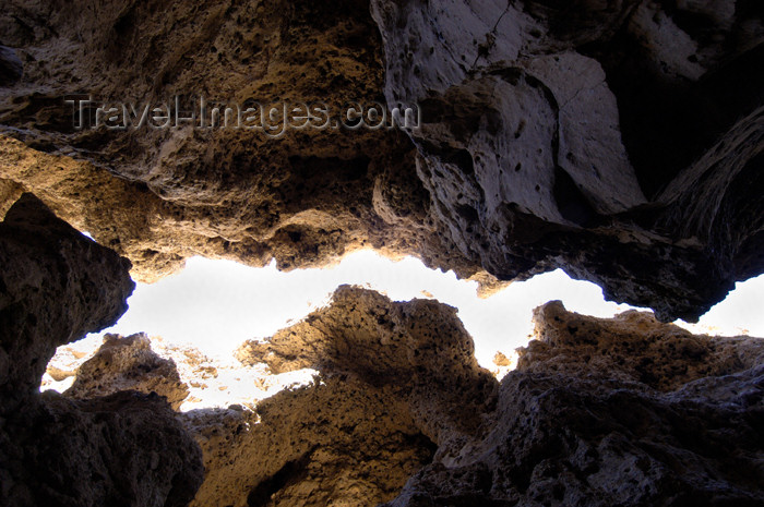 namibia163: Namibia: Looking straight up from floor of Sesriem Canyon, near Sossusvlei - photo by B.Cain - (c) Travel-Images.com - Stock Photography agency - Image Bank