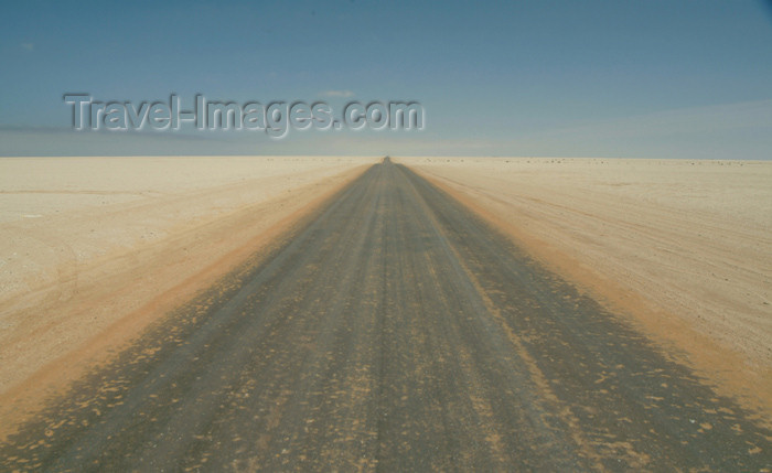 namibia20: Namibia - Namib desert: endless road - horizon - photo by J.Banks - (c) Travel-Images.com - Stock Photography agency - Image Bank