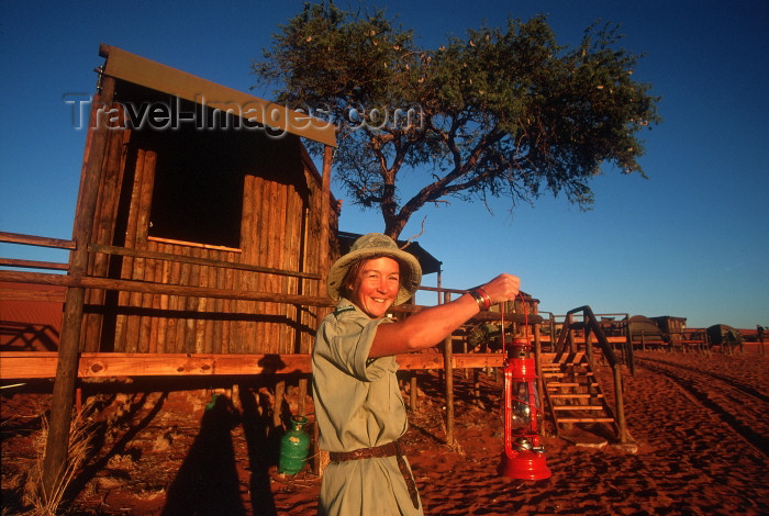 namibia93: Namibia - Hostess and red lantern - photo by G.Friedman - (c) Travel-Images.com - Stock Photography agency - Image Bank