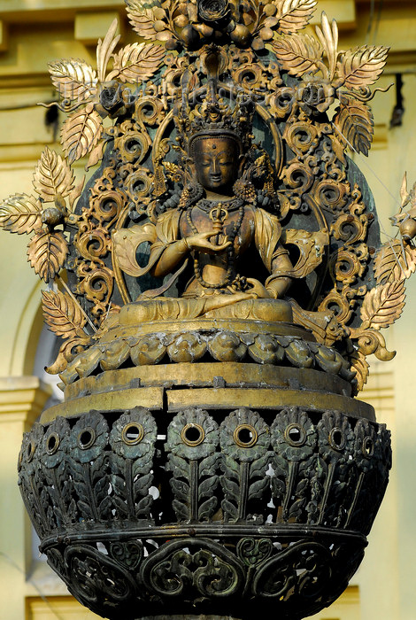 nepal147: Kathmandu, Nepal: iron statue of Buddha in meditation - photo by E.Petitaloti - (c) Travel-Images.com - Stock Photography agency - Image Bank
