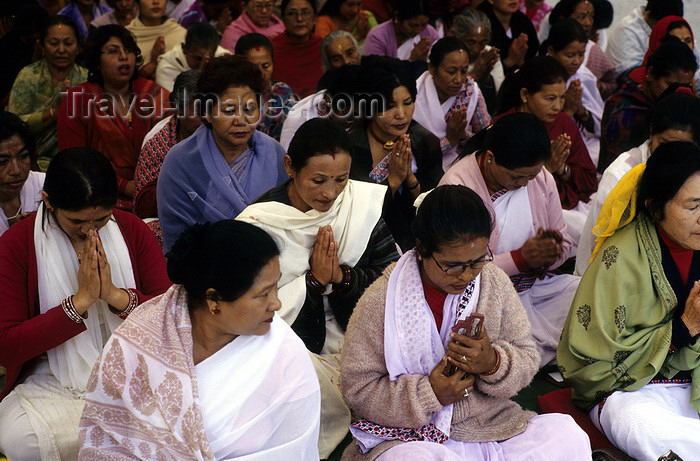 nepal151: Nepal - Pokhara: Puja for a religious community of all world religions and world peace - photo by W.Allgöwer - (c) Travel-Images.com - Stock Photography agency - Image Bank