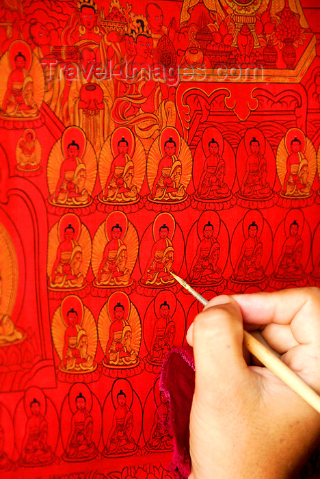 nepal176: Nepal, Pokhara: Thangka painting - photo by J.Pemberton - (c) Travel-Images.com - Stock Photography agency - Image Bank