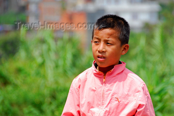 nepal193: Kathmandu, Nepal: local boy at Women's festival - photo by J.Pemberton - (c) Travel-Images.com - Stock Photography agency - Image Bank
