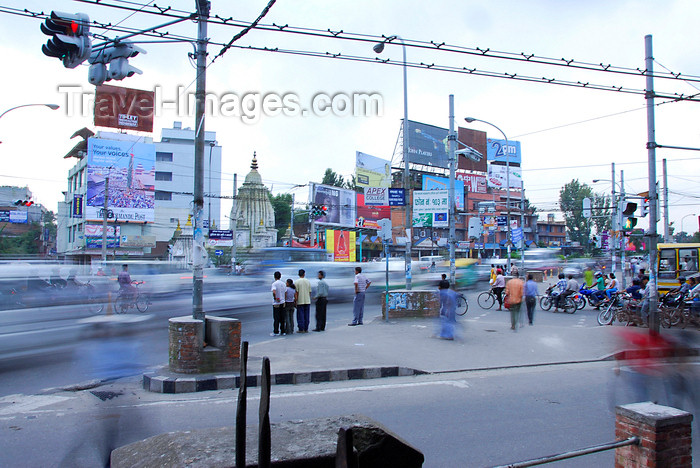 nepal198: Kathmandu, Nepal: traffic at an intersection - traffic lights - photo by J.Pemberton - (c) Travel-Images.com - Stock Photography agency - Image Bank