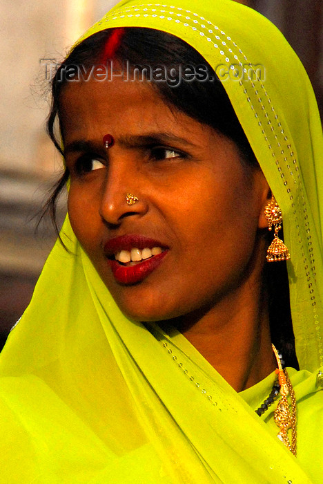 nepal206: Kathmandu, Nepal: Nepali woman in yellow sari - photo by J.Pemberton - (c) Travel-Images.com - Stock Photography agency - Image Bank