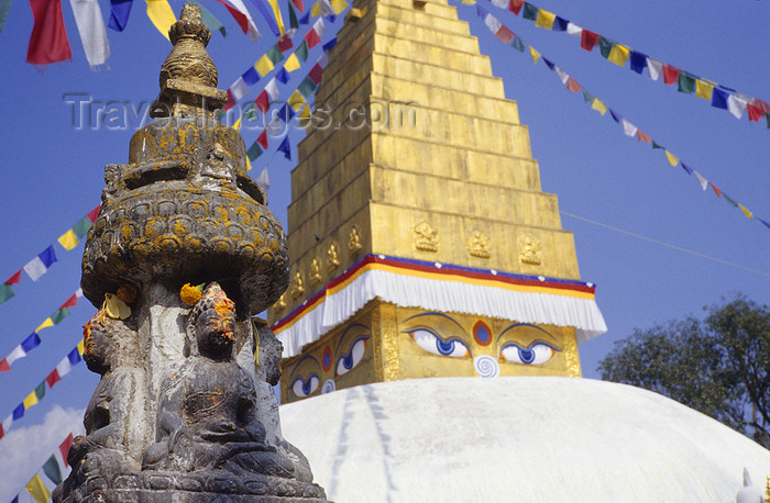 nepal247: Kathmandu valley, Nepal: Swayambhunath temple - votive stupa - photo by W.Allgöwer - (c) Travel-Images.com - Stock Photography agency - Image Bank