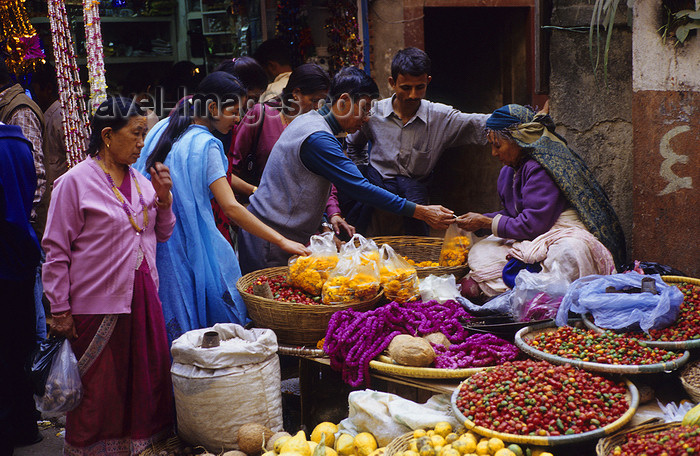nepal259: Kathmandu, Nepal: market scene - fruit section at Asan Tole market - photo by W.Allgöwer - (c) Travel-Images.com - Stock Photography agency - Image Bank