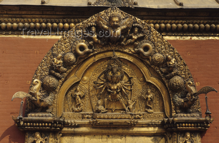 nepal298: Bhaktapur, Bagmati zone, Nepal: beautifully decorated Golden Gate / Sundhoka Gate - one of the finest gold-copper works of Kathmandu valley - photo by W.Allgöwer - (c) Travel-Images.com - Stock Photography agency - Image Bank