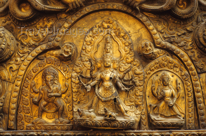 nepal307: Patan, Lalitpur District, Bagmati Zone, Nepal: goddess Taleju, the chief protective deity of Nepal, in a tympanum - photo by W.Allgöwer - (c) Travel-Images.com - Stock Photography agency - Image Bank