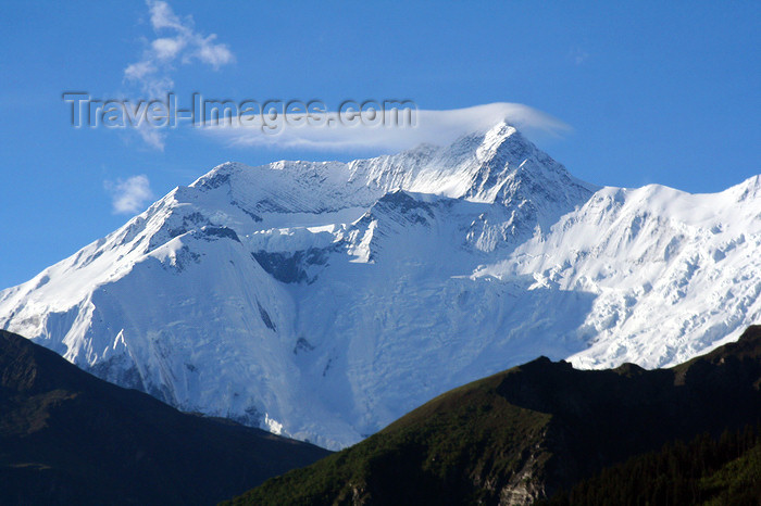 nepal324: Annapurna region, Nepal: peak with halo - photo by M.Wright - (c) Travel-Images.com - Stock Photography agency - Image Bank