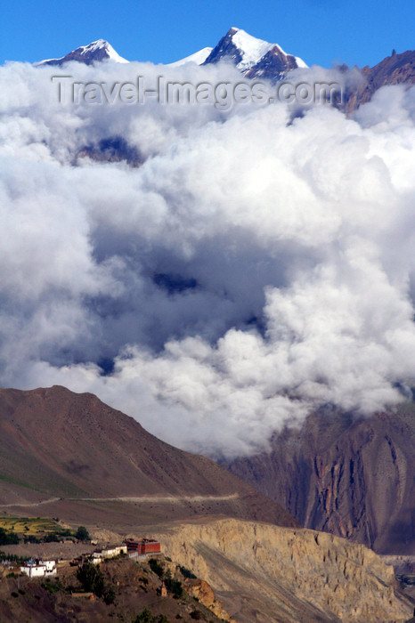 nepal330: Annapurna region, Nepal: peaks, ridge and clouds - photo by M.Wright - (c) Travel-Images.com - Stock Photography agency - Image Bank