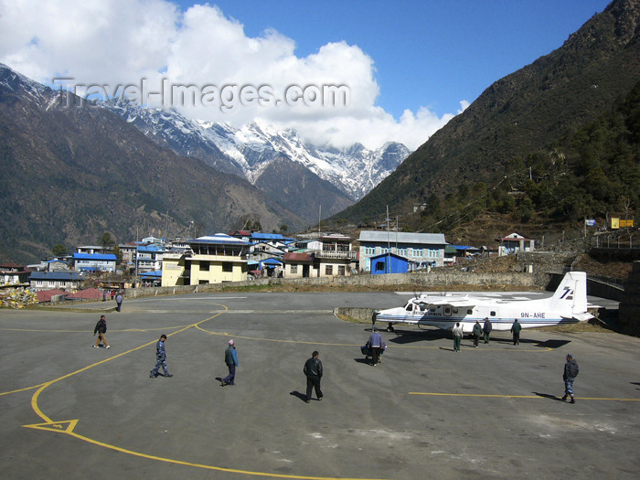 nepal40: Nepal - Lukla - Khumbu region: the airport - Everest Base Camp Trek - photo by M.Samper - (c) Travel-Images.com - Stock Photography agency - Image Bank