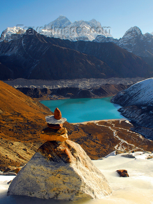 nepal409: Khumbu region, Solukhumbu district, Sagarmatha zone, Nepal: view of Gokyo lake and the Everest range on the way to Renjo pass - photo by E.Petitalot - (c) Travel-Images.com - Stock Photography agency - Image Bank