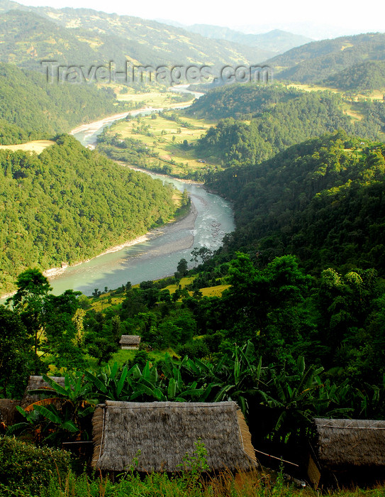 nepal443: Sankhuwasabha District, Kosi Zone, Nepal: view of the Arun river's meanders - photo by E.Petitalot - (c) Travel-Images.com - Stock Photography agency - Image Bank