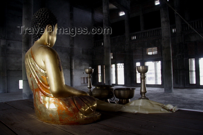 nepal453: Lumbini,  Kapilavastu district, Nepal: Buddhist pilgrimage site - place where Queen Mayadevi gave birth to Siddhartha Gautama, Buddha - Golden Buddha - photo by G.Koelman - (c) Travel-Images.com - Stock Photography agency - Image Bank