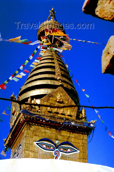 nepal54: Nepal - Kathmandu: Swayambhunath chorten - stupa - under the eyes of Buddha - UNESCO world heritage site - photo by G.Friedman - (c) Travel-Images.com - Stock Photography agency - Image Bank