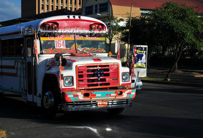 nicaragua3: Managua, Nicaragua: bus entering Av. Bolivar, near the Parliament building - photo by M.Torres - (c) Travel-Images.com - Stock Photography agency - Image Bank