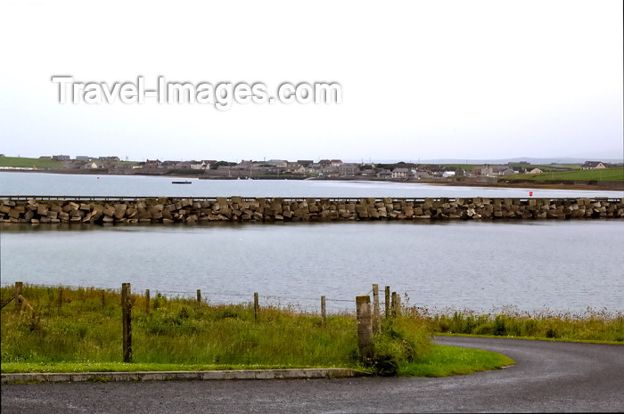 orkney3: Orkney island - The Churchill Barriers constructed by Italian prisoners of war at Camp 60 on Orkney. - (c) Travel-Images.com - Stock Photography agency - the Global Image Bank