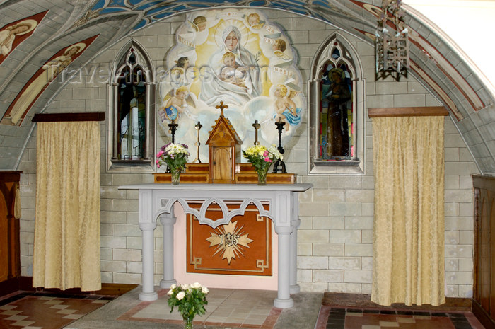 orkney7: Lamb Holm island - The molded concrete chancel of the Italian Chapel erected by Italian prisoners of war at Camp 60, Orkneys, Scotland. - (c) Travel-Images.com - Stock Photography agency - the Global Image Bank