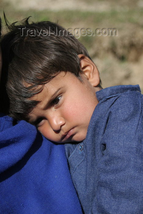 pakistan100: Kodar Paein, Siran Valley - North-West Frontier Province, Pakistan: - little boy on his sister's shoulders - photo by R.Zafar - (c) Travel-Images.com - Stock Photography agency - Image Bank