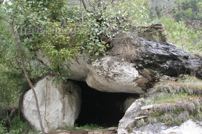 pakistan110: Siran Valley, NWFP, Pakistan: rocks where the Shia saint once sat - photo by R.Zafar - (c) Travel-Images.com - Stock Photography agency - Image Bank