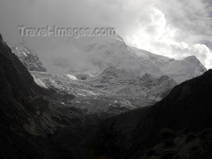 pakistan164: Nilt, Gilgit District - Northern Areas, Pakistan: view of the Rakaposhi Peak - 7,788 metres - Karakoram mountain range - Nagar Valley - photo by D.Steppuhn - (c) Travel-Images.com - Stock Photography agency - Image Bank