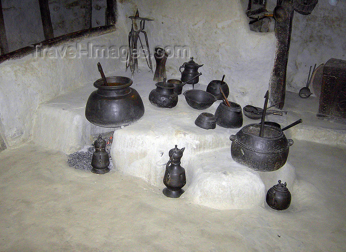 pakistan168: Karimabad / Baltit - Northern Areas, Pakistan: Baltit fort - kitchen utensils in the museum - Hunza Valley - photo by D.Steppuhn - (c) Travel-Images.com - Stock Photography agency - Image Bank