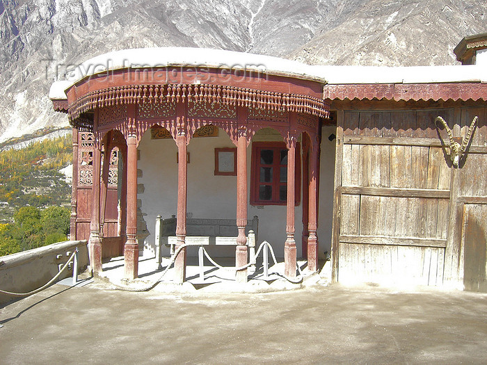 pakistan169: Karimabad / Baltit - Northern Areas, Pakistan: Baltit fort - roof pavillion - Hunza Valley - photo by D.Steppuhn - (c) Travel-Images.com - Stock Photography agency - Image Bank