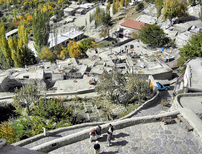 pakistan173: Karimabad / Baltit - Northern Areas, Pakistan: the village seen from Baltit fort - traditional settlement structure with terraced houses - KKH - photo by D.Steppuhn - (c) Travel-Images.com - Stock Photography agency - Image Bank