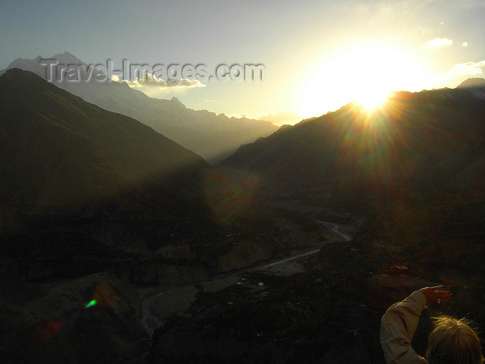 pakistan182: Duikar hamlet, Altit - Northern Areas, Pakistan: sunset in the Karakoram mountains - photo by D.Steppuhn - (c) Travel-Images.com - Stock Photography agency - Image Bank