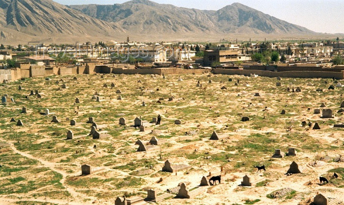 pakistan40: Pakistan - Quetta - Baluchistan / Balochistan: Muslim cemetery and the hills surrounding the city - photo by J.Kaman - (c) Travel-Images.com - Stock Photography agency - Image Bank