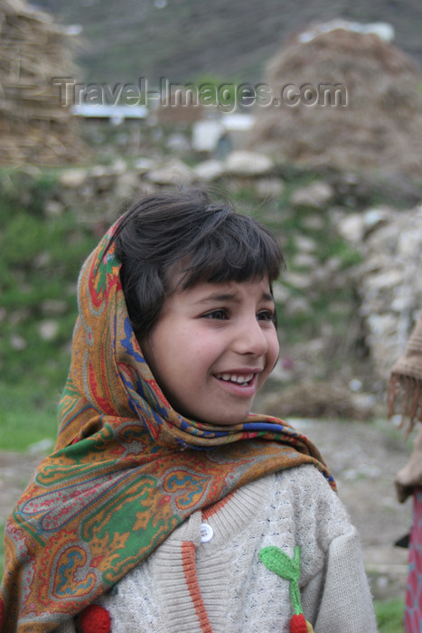 pakistan94: Jabbar, Siran Valley, North-West Frontier Province, Pakistan: smiling girl with covered head - hijab - photo by R.Zafar - (c) Travel-Images.com - Stock Photography agency - Image Bank