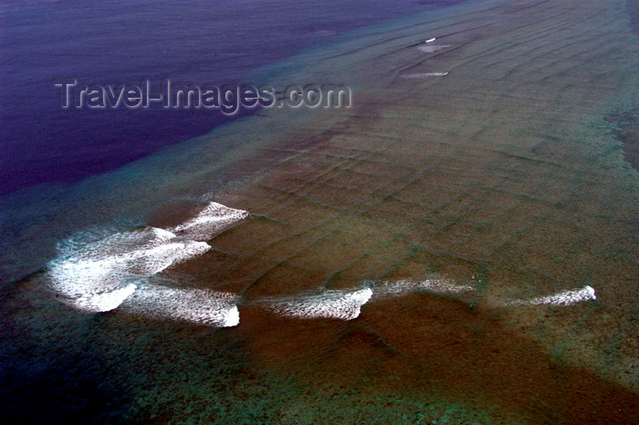 palau11: Blue Corner, Rock Islands, Koror state, Palau: world famous dive site - aerial view - photo by B.Cain - (c) Travel-Images.com - Stock Photography agency - Image Bank