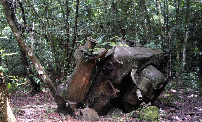 palau8: Peleliu / Beliliou island, Palau: WWII Sherman Tank destroyed by the 14th Division of the Imperial Japanese Army army during the Battle of Peleliu - photo by B.Cain - (c) Travel-Images.com - Stock Photography agency - Image Bank