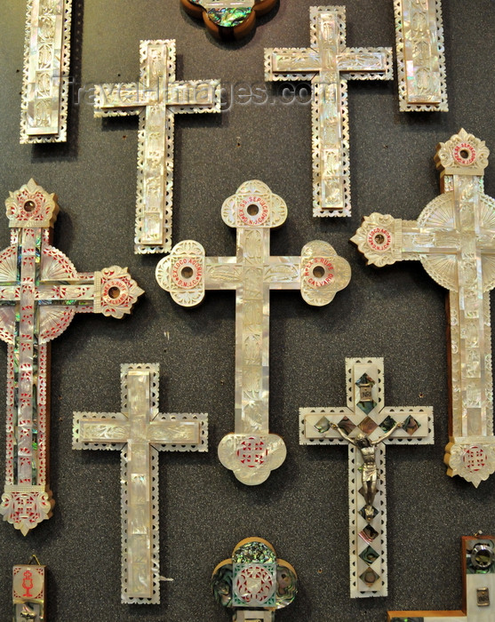 palest4: Bethlehem, West Bank, Palestine: crosses for all tastes - inlaid mother of pearl - nacre - photo by M.Torres - (c) Travel-Images.com - Stock Photography agency - Image Bank