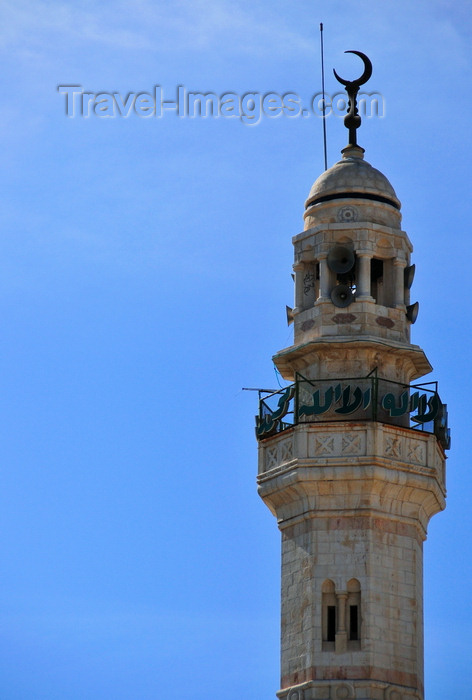 palest51: Bethlehem, West Bank, Palestine: minaret of the Mosque of Omar - symbol of some religious harmony, as it was built on land donated by the Greek Orthodox Church - photo by M.Torres - (c) Travel-Images.com - Stock Photography agency - Image Bank