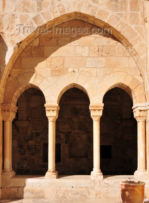 palest60: Bethlehem, West Bank, Palestine: St. Catherine's Roman Catholic church - cloister arcade in Gothic revival style - photo by M.Torres - (c) Travel-Images.com - Stock Photography agency - Image Bank