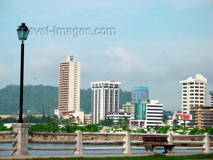panama117: Panama City / Ciudad de Panamá: modern buildings are part of the Panama City skyline - Avenida Balboa - Cerro Ancón with its flag in the background - photo by H.Olarte - (c) Travel-Images.com - Stock Photography agency - Image Bank