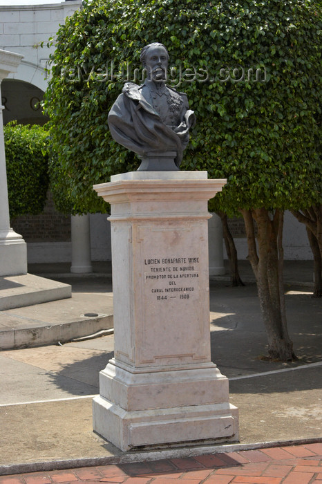 panama153: Panama City: Lucien Bonaparte Wise, promoter of the Panama Canal - Casco Viejo - photo by H.Olarte - (c) Travel-Images.com - Stock Photography agency - Image Bank